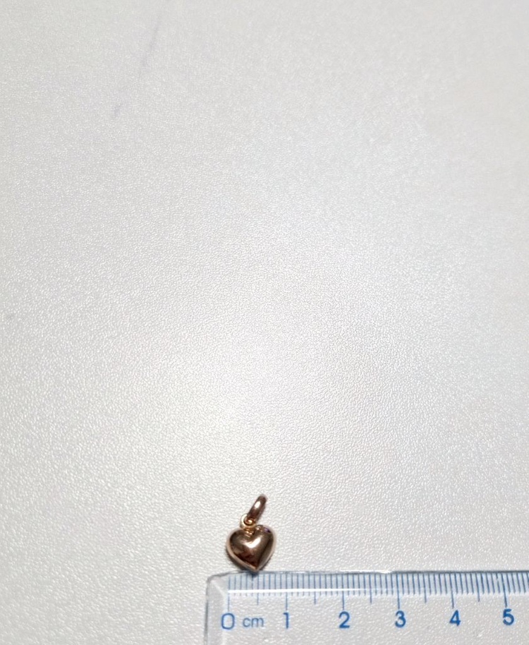 14k미니 통통 하트 펜던트(체인제외) 이미지