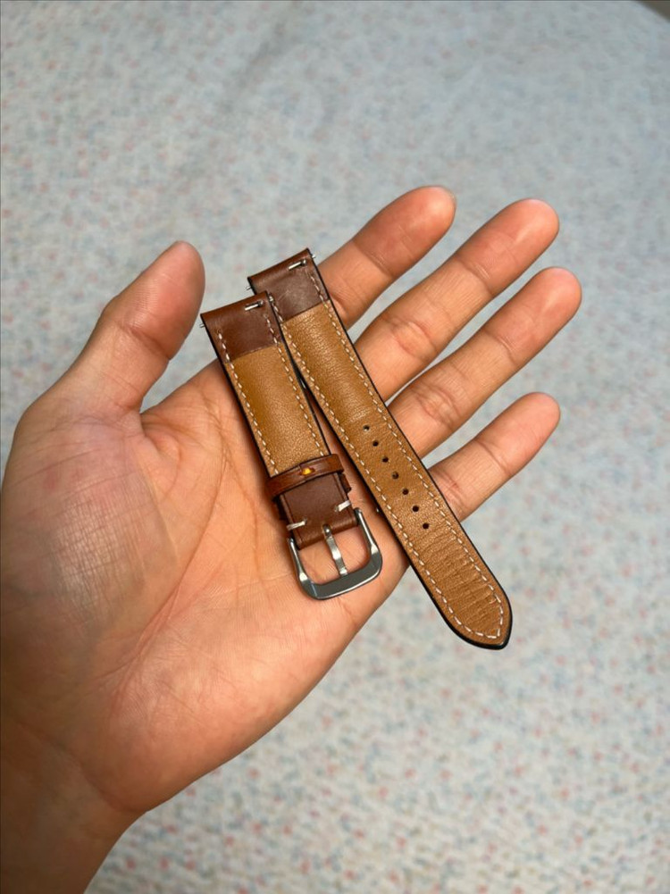 OAS 오에이에스 이탈리안 패딩 워치 레더 가죽 밴드 스트랩 시계줄 이미지