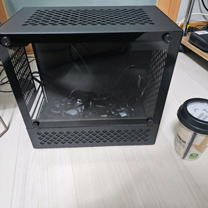 미니 ITX pc 케이스(sff)+90mm argb팬 3개