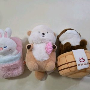 온천 우소우소짱 27cm새상품 조개우소우소짱 이불덮은토끼