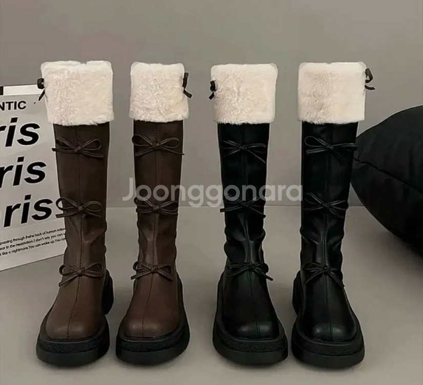 리본 롱 부츠--0