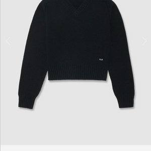 얼바닉30 릭비 브이넥 니트 블랙