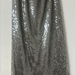 지요 스팽글 실버 스커트