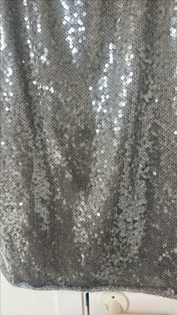 지요 스팽글 실버 스커트--2