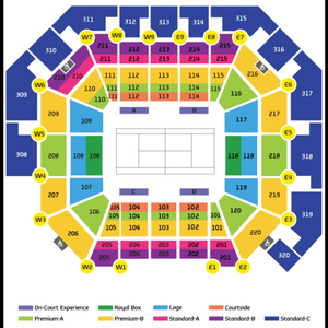 현대카드 슈퍼매치 테니스 시너 알카라스 코트사이드 3연석
