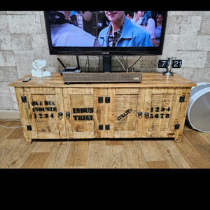 원목 TV장 수납장