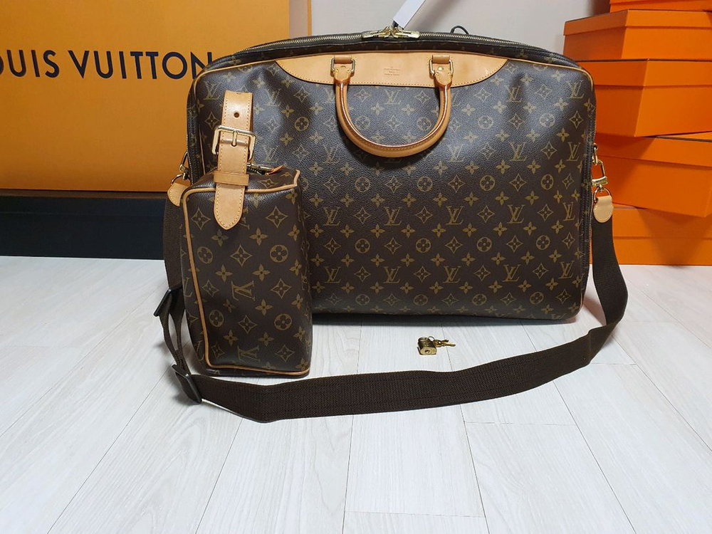 정품 루이비통 알리제2 컴파먼트 여행용 보스톤 토트백--0