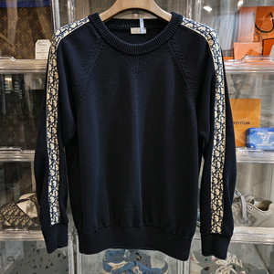 [정품/새상품급/25년 9월구매] 디올 오블리크 인서트 니트 스웨터 L