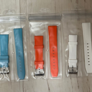 20mm 러버 스트랩 3종 (블루, 오렌지, 화이트)
