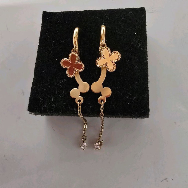 18k핑크골드 귀걸이--1