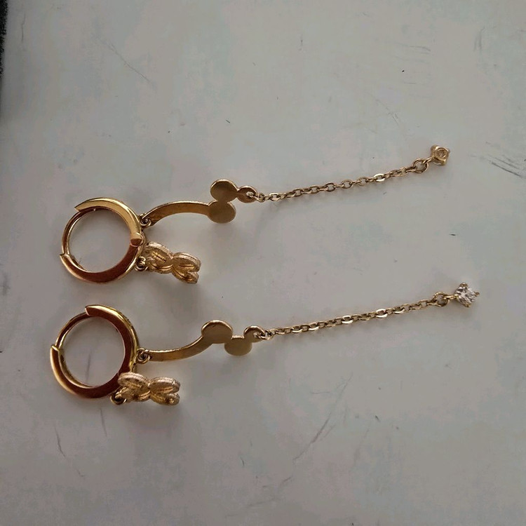 18k핑크골드 귀걸이--3