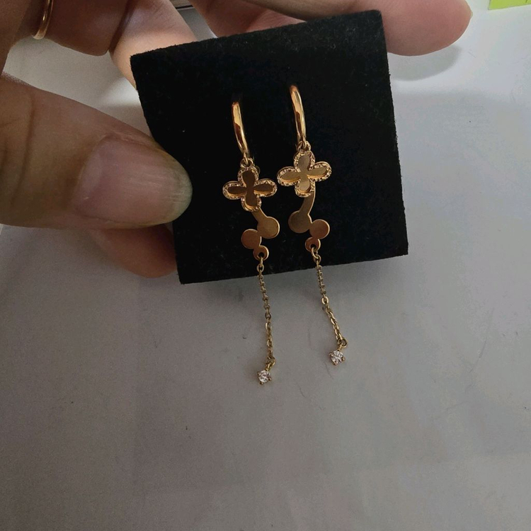 18k핑크골드 귀걸이--5