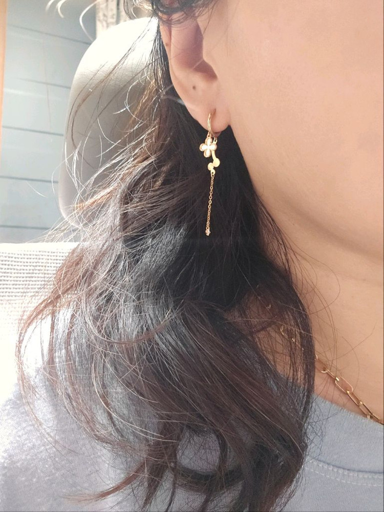 18k핑크골드 귀걸이--7