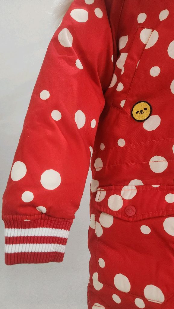 베베드피노 레드 도트 덕다운 패딩 점퍼 120--1