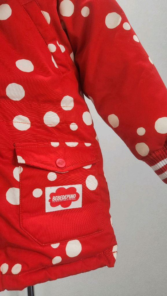 베베드피노 레드 도트 덕다운 패딩 점퍼 120--3