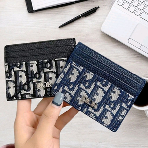 오블리크 패턴 카드지갑<블랙>