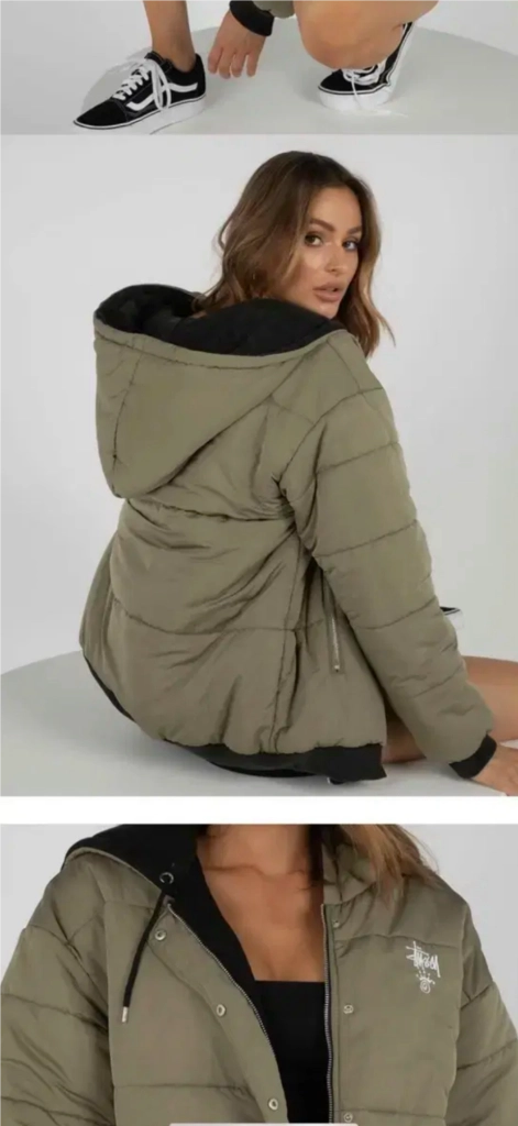 스투시 여성 파울러 리버서블 푸파 패딩 자켓(2번 시착)(정품) 이미지