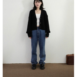 쉬이즈큐트 플러피 가디건 블랙 팝니다 이미지