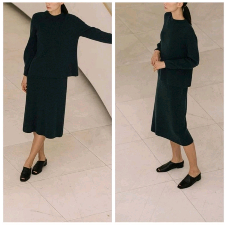 SJ WANI 니트 투피스(원피스 + 풀오버) 55 ㅡ새상품 이미지