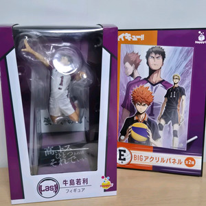 하이큐 해피쿠지 라원 우시지마 피규어, E상 아크릴패널 일괄