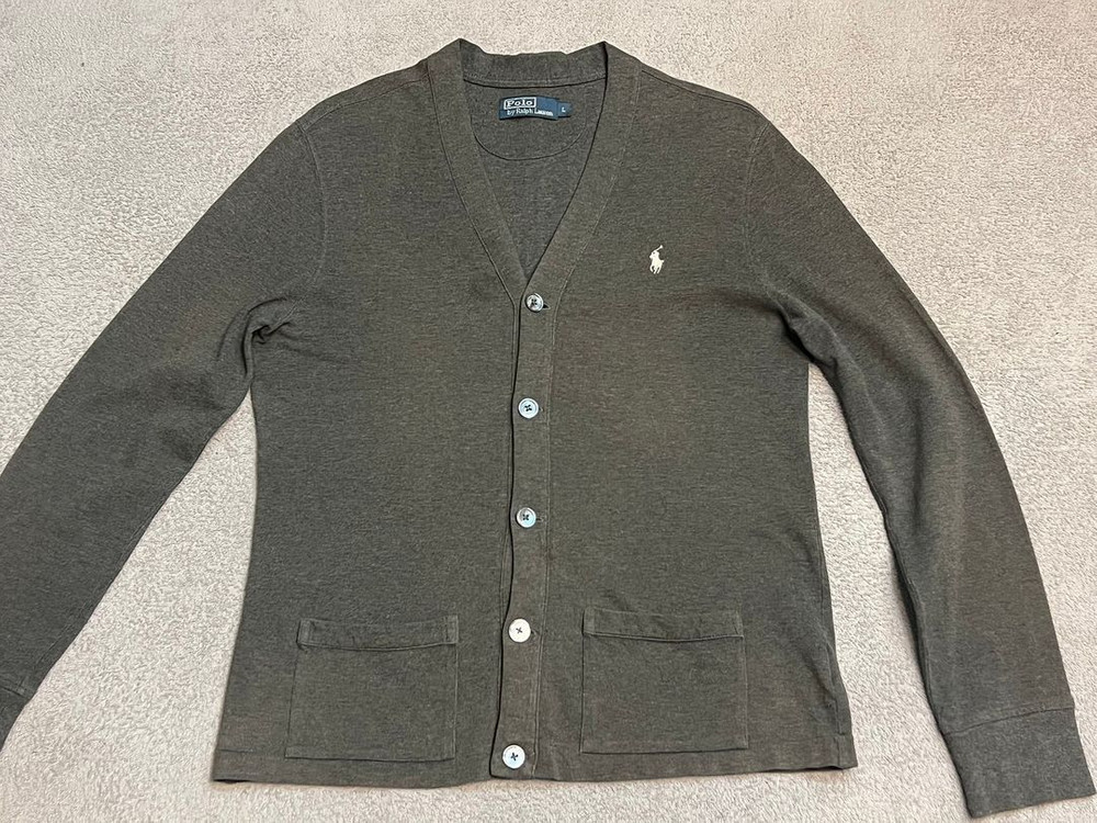 가격내림 L 폴로 랄프로렌 그레이 코튼 가디건 이미지