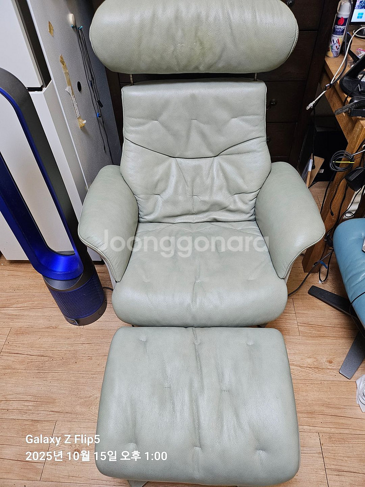 체리쉬 가죽 리클라이너 의자--0