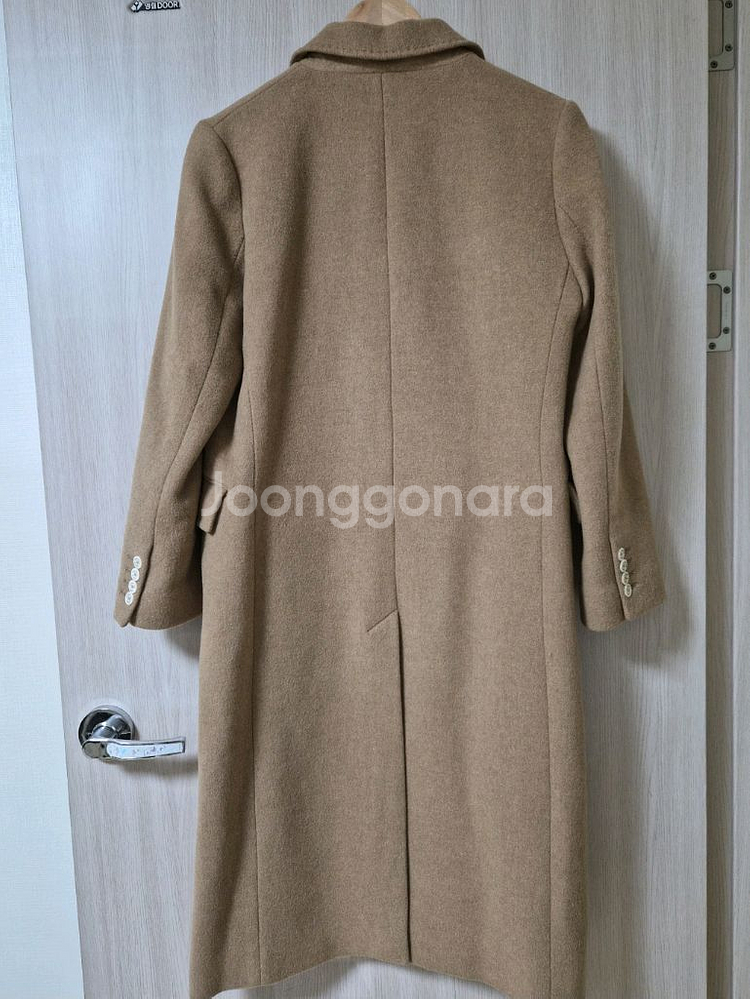 산드로 Sandro 여성 울 롱코트 벨트 벨티드 자켓 카멜--9