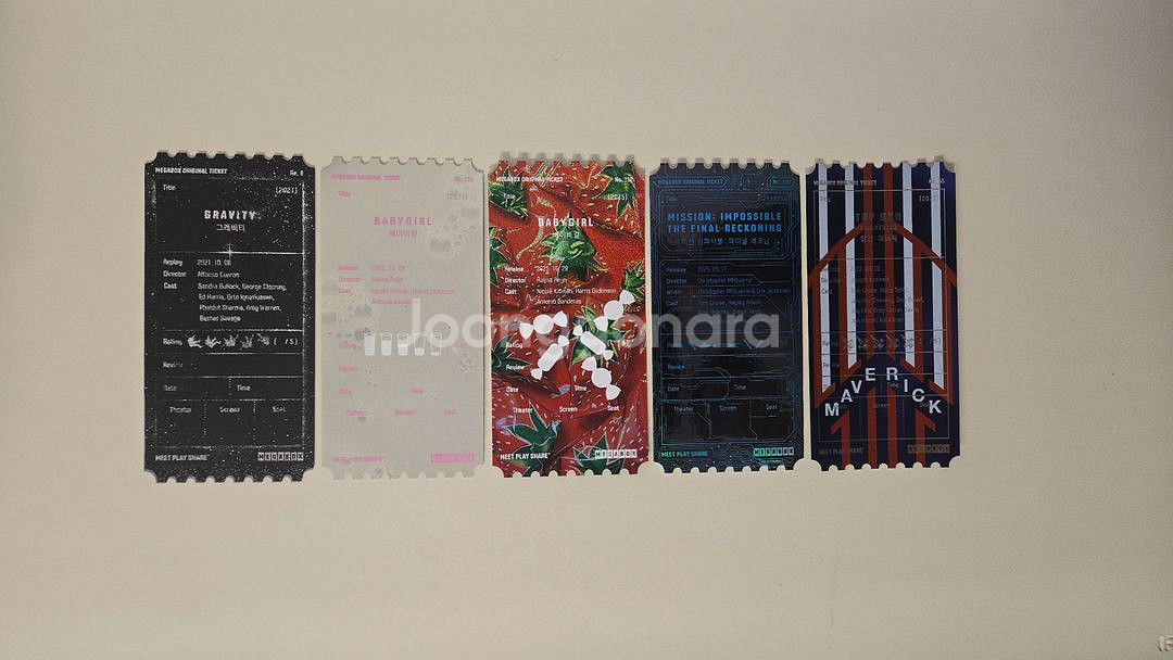 그래비티 베이비걸 미션임파서블 탑건 오티 메가박스 오리지널티켓--6
