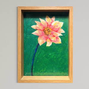 꽃 오일파스텔 원화 그림