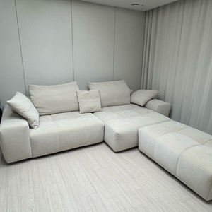 에싸 베이글 3.5인 반카우치형 카시미라 패브릭 소파