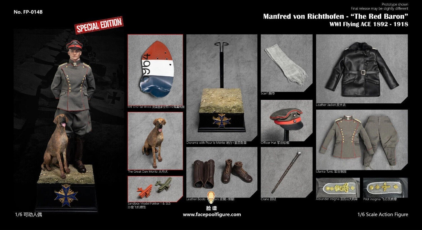 피규어_1/6 페이스풀 레드 바론 스페셜 에디션_붉은 남작 만프레드 폰 리히트호펜--1