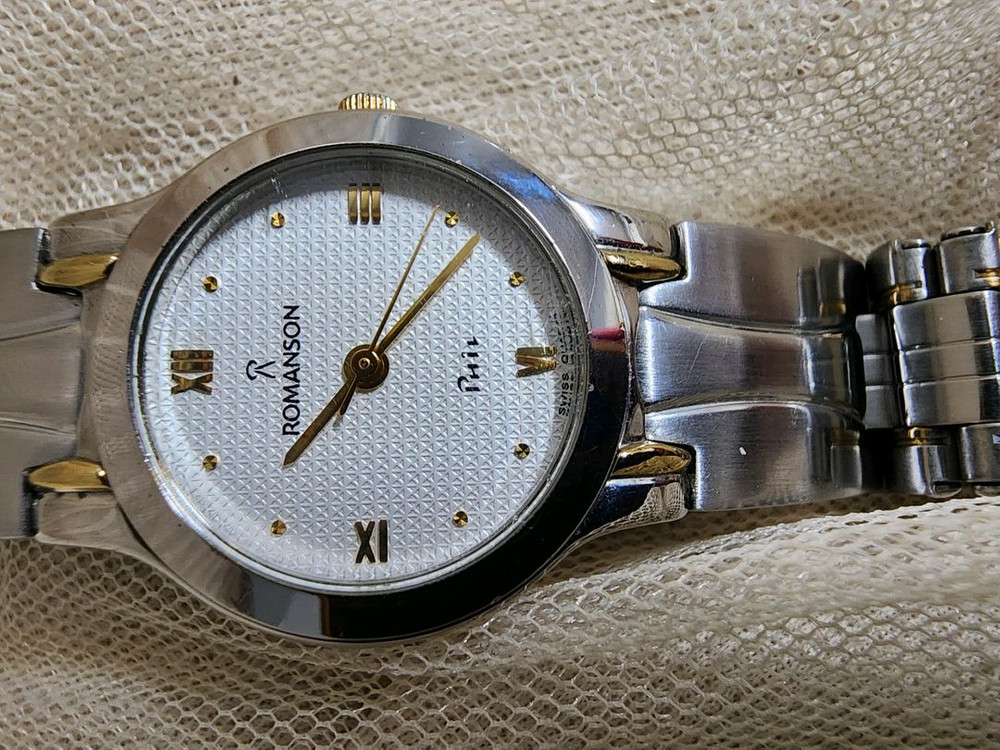 로만손 메탈 콤비 여성용시계--6