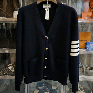 [정품] 톰브라운 사선완장 밀라노스티치 금장 가디건 네이비 4사이즈