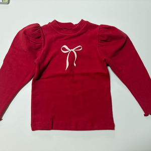 허그베베 기모피치 레드 긴팔 티셔츠(새상품)