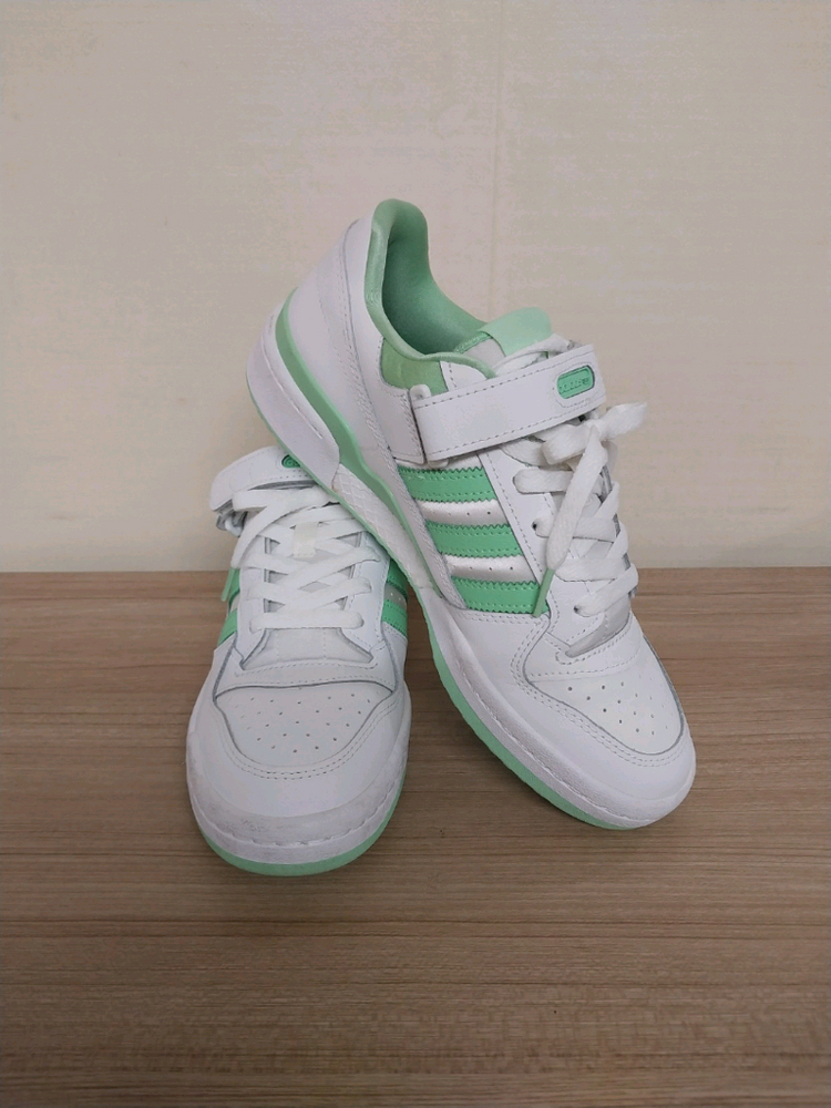 여성 아디다스 포럼 로우 클라우드 화이트 글로리 민트 운동화 (245)--1