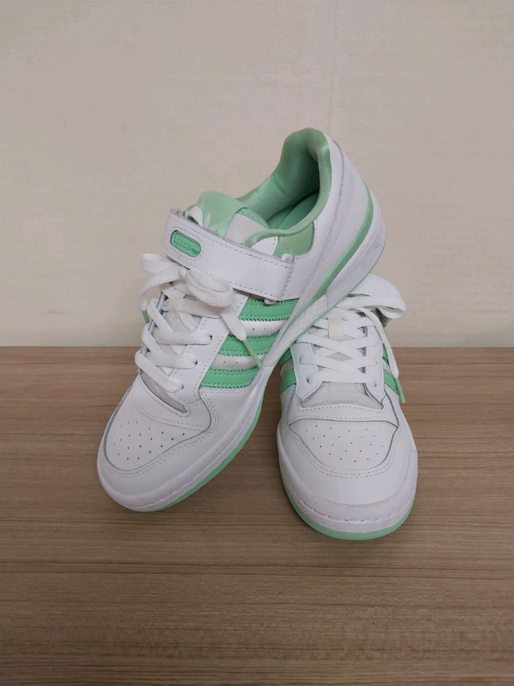 여성 아디다스 포럼 로우 클라우드 화이트 글로리 민트 운동화 (245)--2