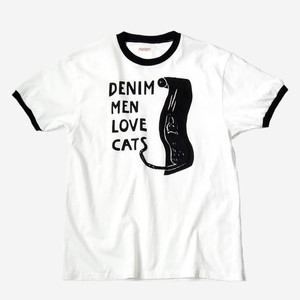 [2] 캐피탈 20 링거 러브 캣 티셔츠 화이트 미시착