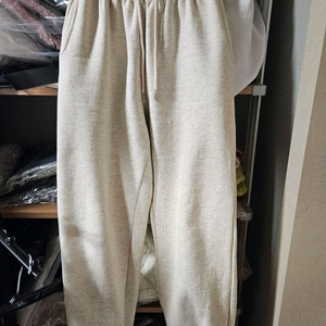 자수 기모 조거