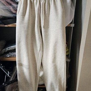 자수 기모 조거