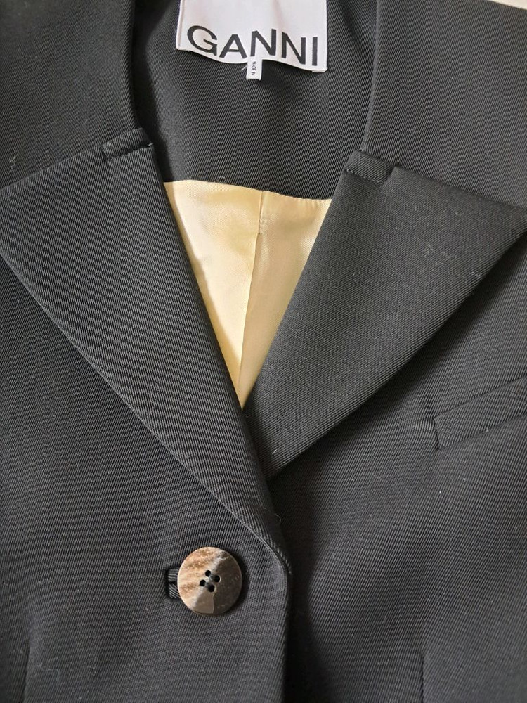 가니 GANNI 블랙 블레이저 자켓 36사이즈--3