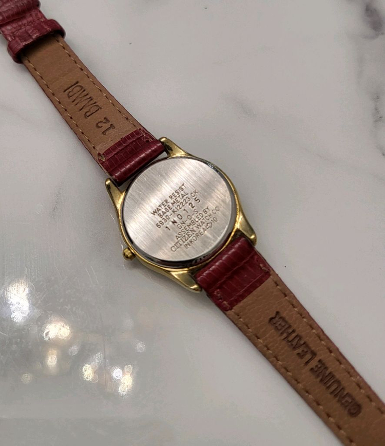 시티즌 CITIZEN Isls 금장 여성 가죽 시계 여자 팔찌--6