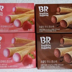 베스킨 라빈스 콘스낵 24개입 베리베리스트로베리12개+초콜릿무스12개