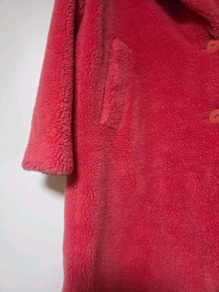 한섬 더스토어 THE STORE 18 핫핑크 테디베어 코트 무료 배송 이미지
