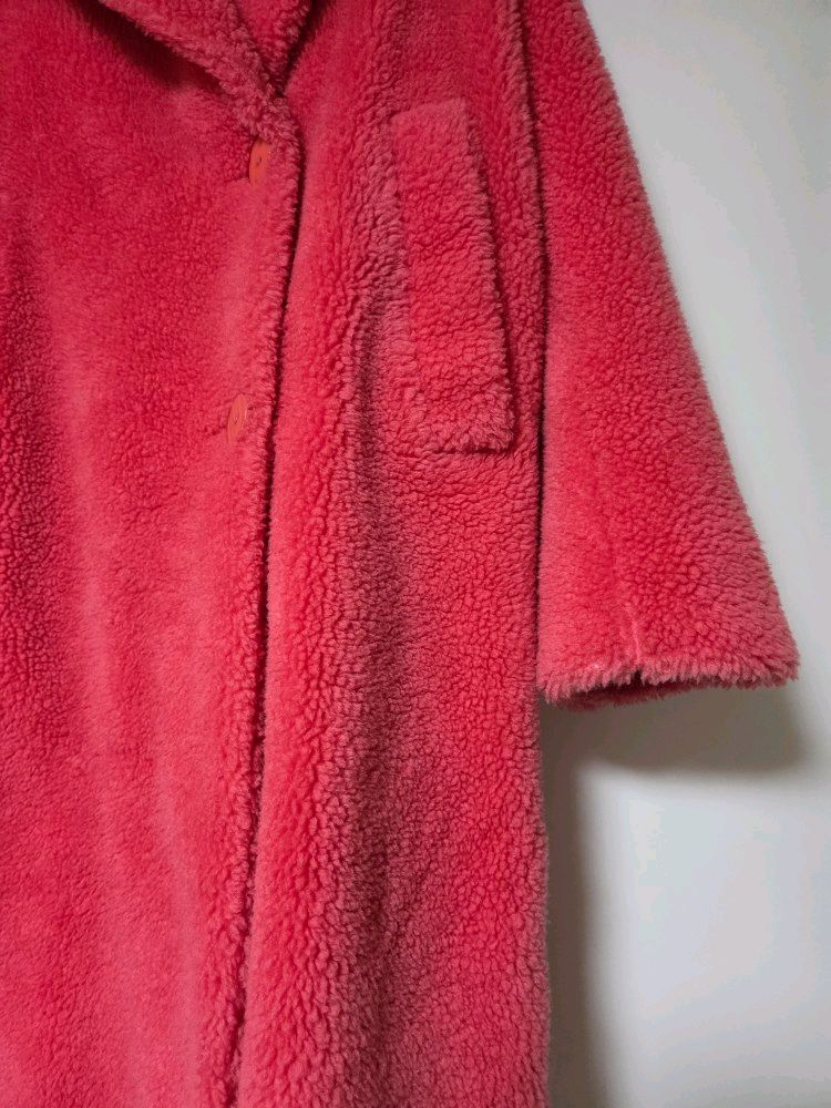 한섬 더스토어 THE STORE 18 핫핑크 테디베어 코트 무료 배송 이미지