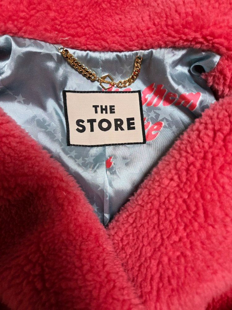 한섬 더스토어 THE STORE 18 핫핑크 테디베어 코트 무료 배송 이미지