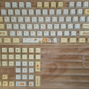 독거미 키보드 F108 화이트골드 키캡