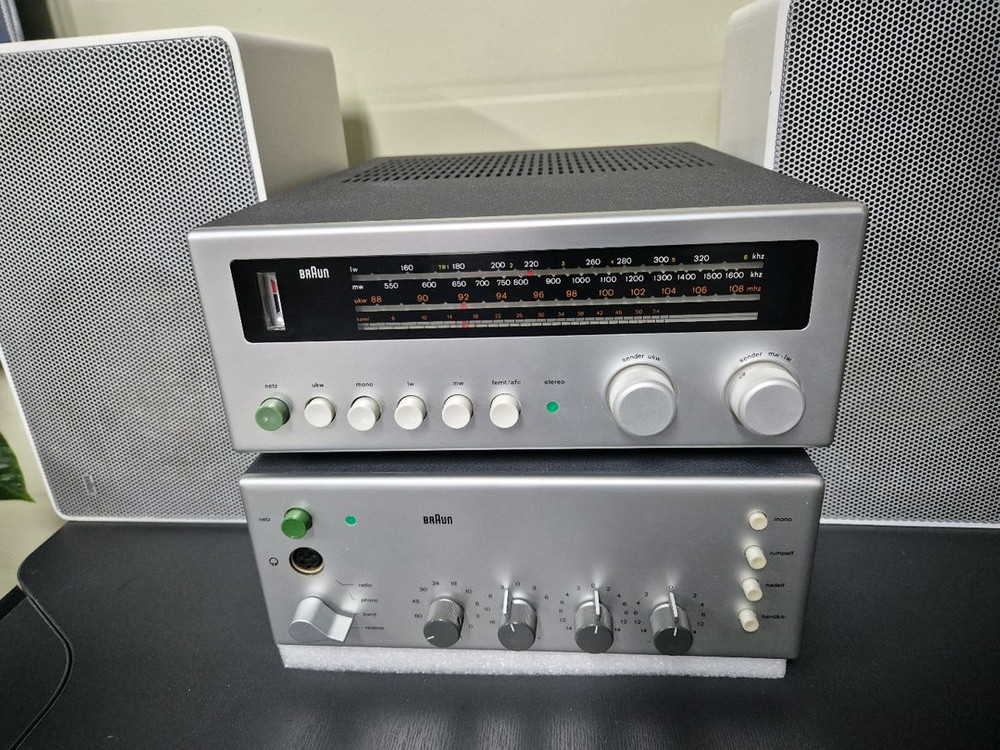Braun 오디오셋트 CE500 (튜너), CSV300 (앰프), L410 (스피커.판매완료) 디터람스 브라운 이미지