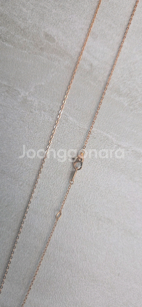 18k핑크골드 3푼 함마 체인목걸이 미착용--0