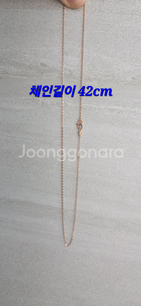 18k핑크골드 3푼 함마 체인목걸이 미착용--1
