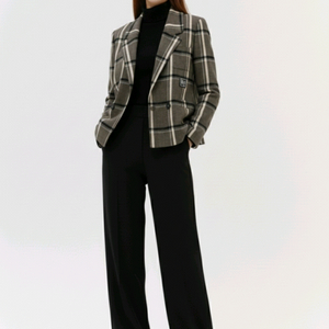 잇미샤 백오픈 체크자켓 55사이즈